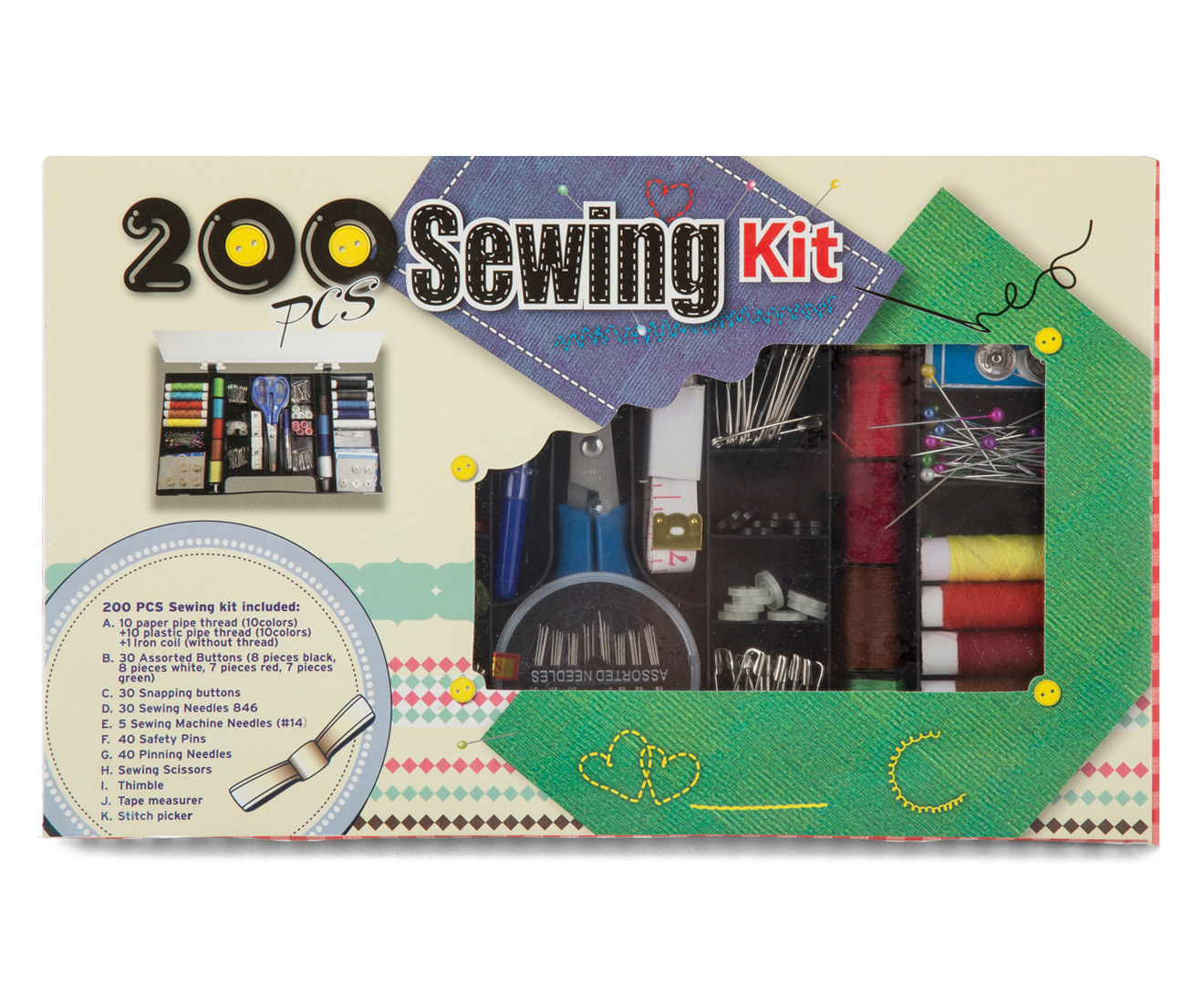 263 Pcs Large Sewing Kit Basic Premium Sewing Tools Supplies, 43