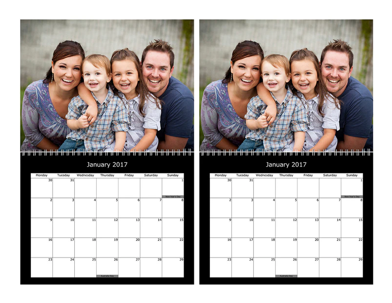 Personalised A4 Wall Calendar - 2-Pack
