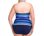 Sea Star Women's Nicola One Piece Swimsuit - Turquoise/Navy Stripe