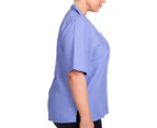 Stylecorp Women's Plus Size Short Sleeve Shirt - Chambray