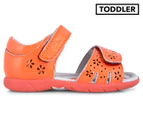 Clarks Kids' Siara Sandal - Orange Patent