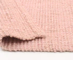 Maple & Elm 220x150cm Chunky Knit Jute Rug - Soft Pink