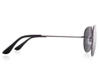 Polaroid Aviator Polarised Sunglasses - Gunmetal/Black/Grey