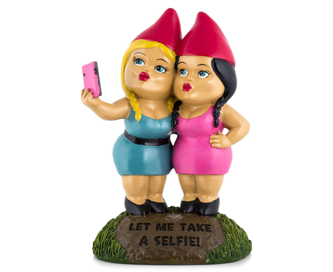 BigMouth Inc. 23cm The Selfie Sisters Garden Gnome Ornament Outdoor Statue Decor