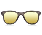 Polaroid Wayfarer Style Polarised Revo Sunglasses - Dark Grey/Yellow