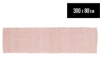 Maple & Elm 300x80cm Chunky Knit Jute Runner - Soft Pink