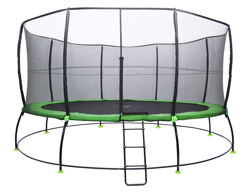 Lifespan Kids 16ft Spring Hyperjump Plus Trampoline with Steps - Black/Green