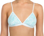 Mosmann Women's Luxe Wirefree Triangle Bralette - Turquoise Arielle Print