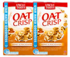 2 x Uncle Tobys Oat Crisp Cereal Honey & Macadamia 475g