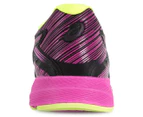 ASICS Women's DynaFlyte Shoe - Black/Pink Glow/SafetyYellow
