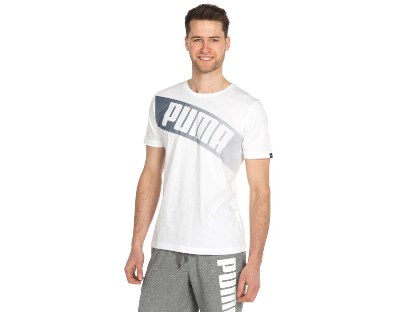 Puma Men's Fun Big Logo Graphic Tee - White