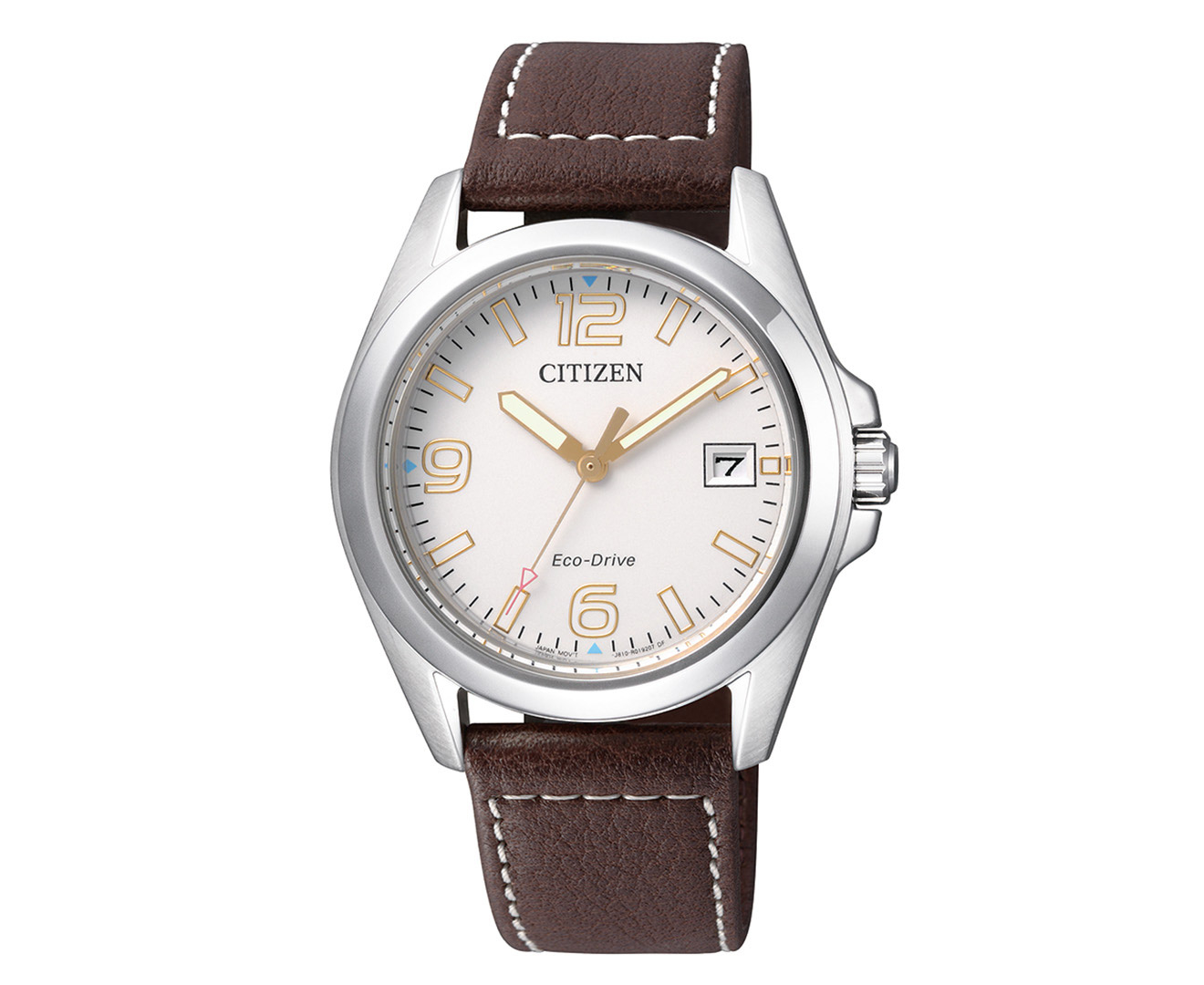 Citizen 35mm Eco-Drive FE603001A Leather Band Watch - Brown/Silver ...