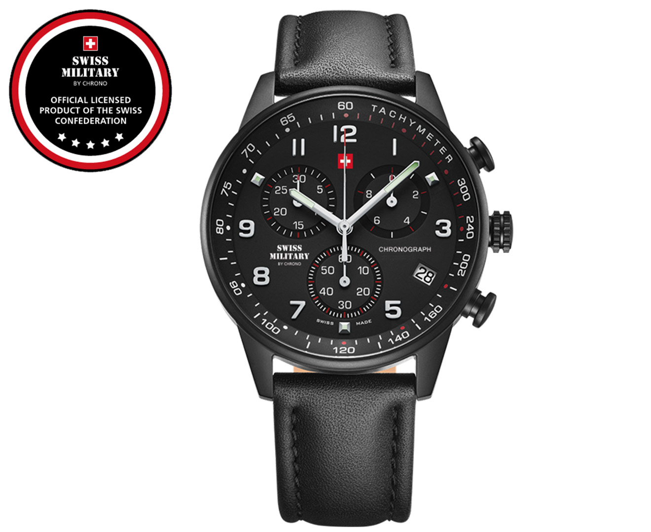 Swiss military chronograph watch hot sale