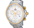 Swiss Military Men's 42mm Chronograph Watch - White/Silver/Gold