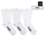 2 x Bonds Kids' School Crew Socks 3-Pack - White