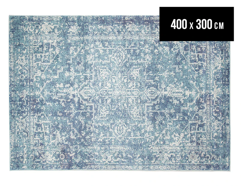 Tapestry Contemporary Easy Care Cairo 400x300cm Rug - Blue