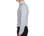 Van Heusen Men's Slim Fit Paisley Long Sleeve Shirt - Navy