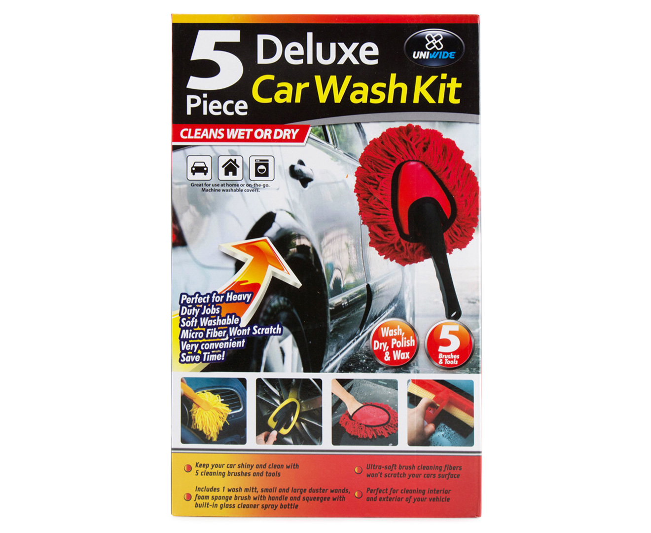 Deluxe Car Wash 5Piece Kit Great daily deals at Australia's