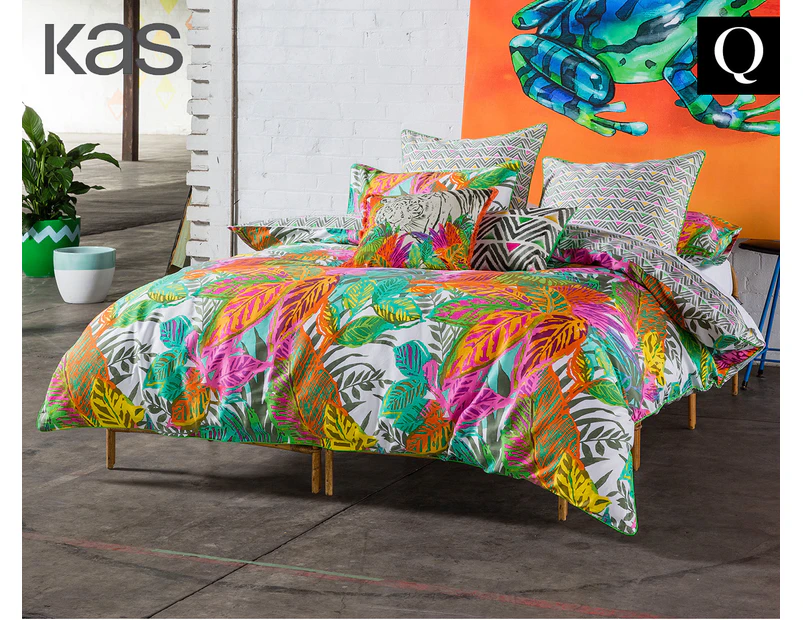KAS Akela Queen Bed Quilt Cover Set - Multi 