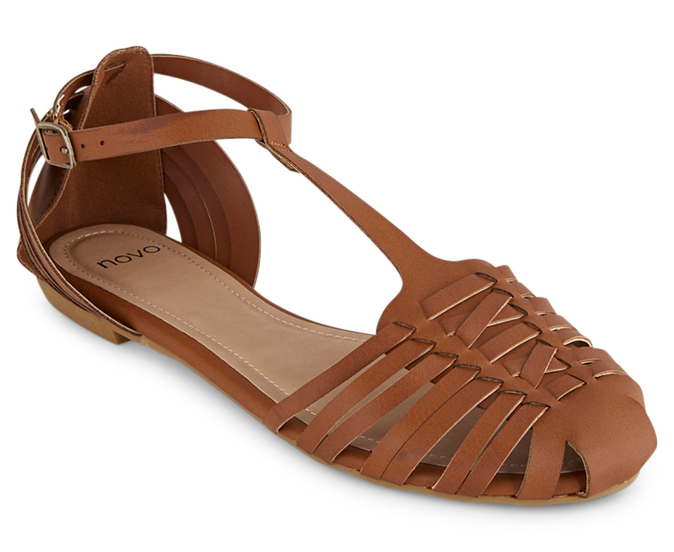 Novo Women's Clelia Flat Sandal - Tan | Scoopon Shopping