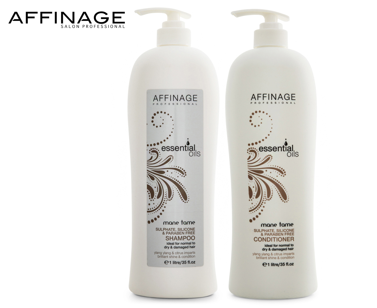 Affinage Essential Oils Mane Tame Shampoo & Conditioner 1L