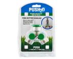 PusH20 Outdoor Push Button Twin Tap Outlet - Chrome/Green