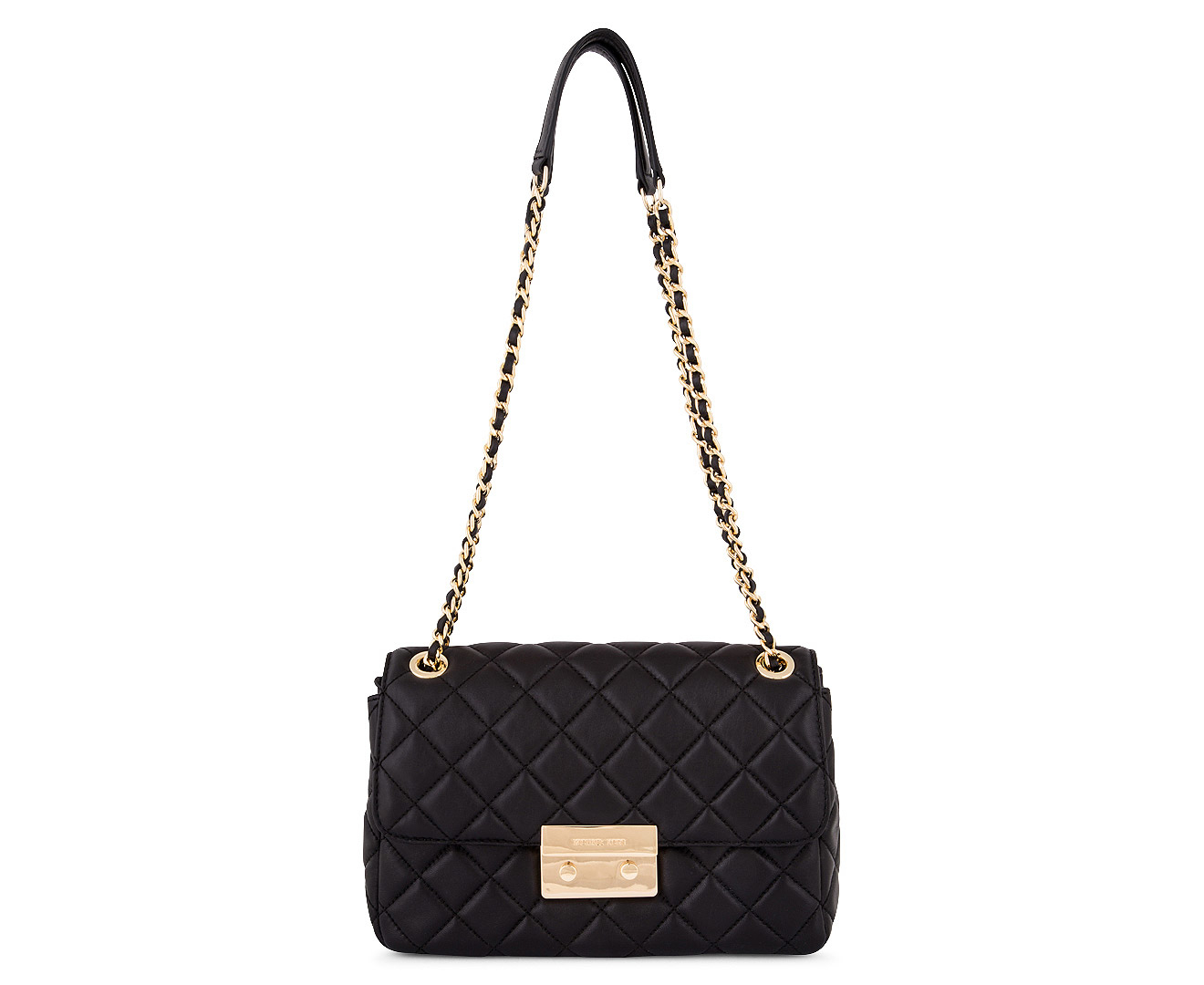 Michael Kors Sloan Large Quilted-Leather Shoulder Bag - Black | Catch ...