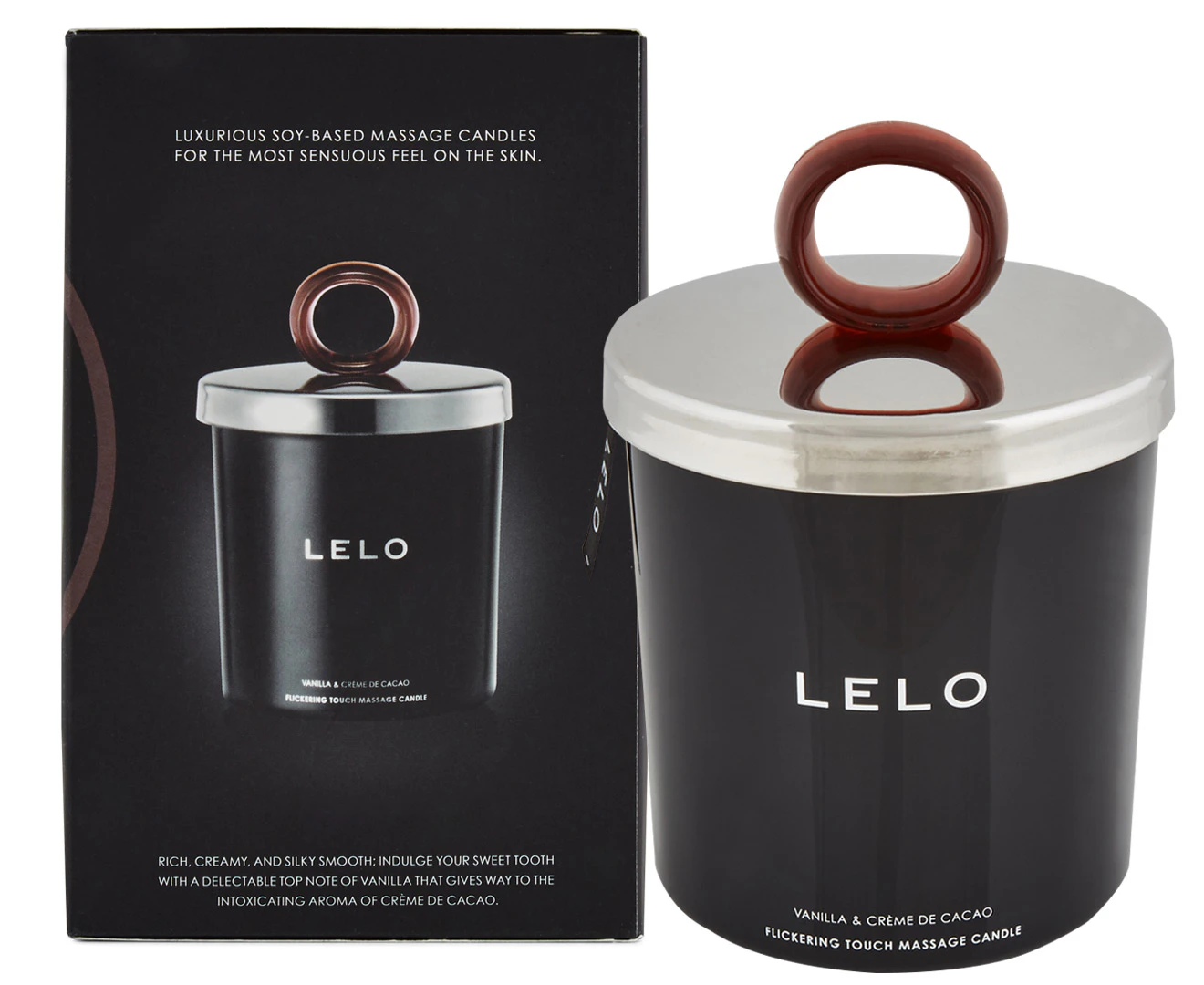 Lelo Flickering Touch Massage Candle - Vanilla & Cacao 