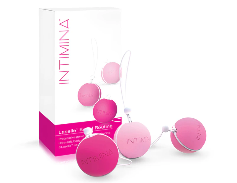 Intimina Laselle Weighted Kegel Exercise Routine 3-Pack - Pink