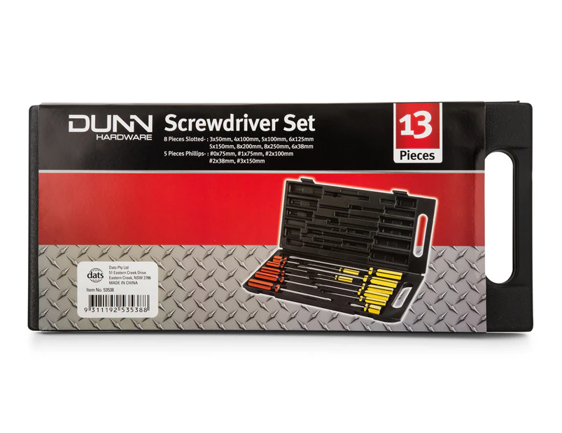 Dunn 13-Piece Screwdriver Set