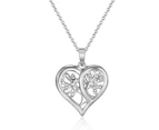 Mestige Tender Tree of Life Necklace w/ Swarovski® Crystals - Silver