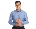 Totally Corporate Men's Long Sleeve Shirt - Light Blue