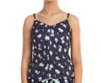 Lovable Women's Kiss Goodnight Camisole - Peacoat Rose Print