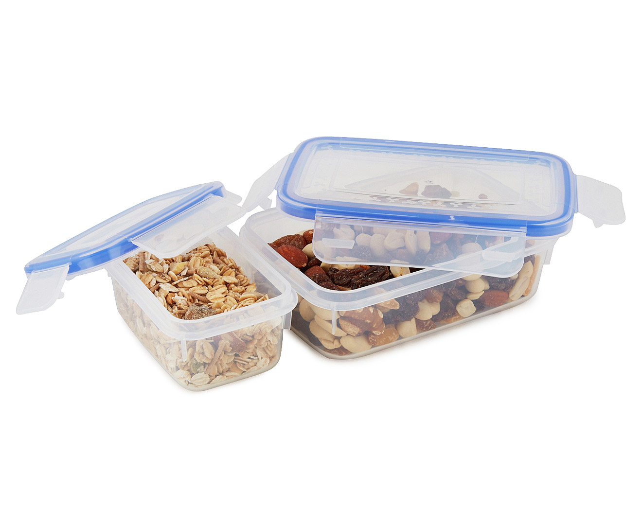 2 x Airtight Food Storage Containers 24 Piece Set - Blue ...