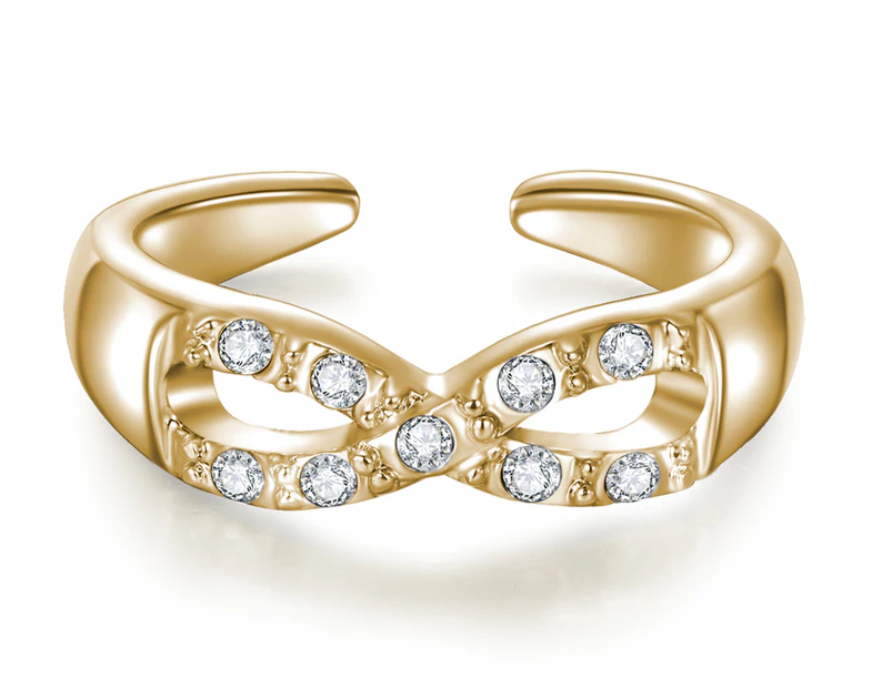 Mestige Golden Infinity Toering w/ Swarovski® Crystals - Gold
