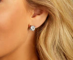 PeepToe Squoval Stud Earrings - Silver
