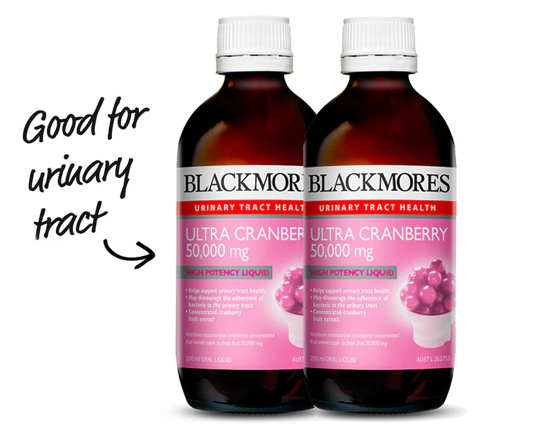 2 x Blackmores Ultra Cranberry 50,000 mg Liquid 200mL
