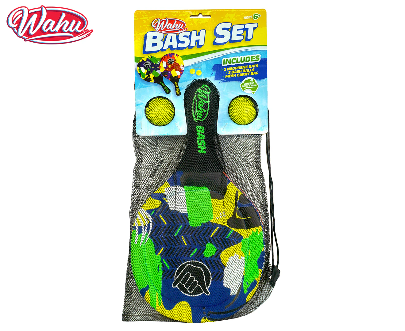 4pc Wahu Beach Bash Set Bats/Balls Outdoor Beach/Pool/Water Toy/Game Kids 6y+