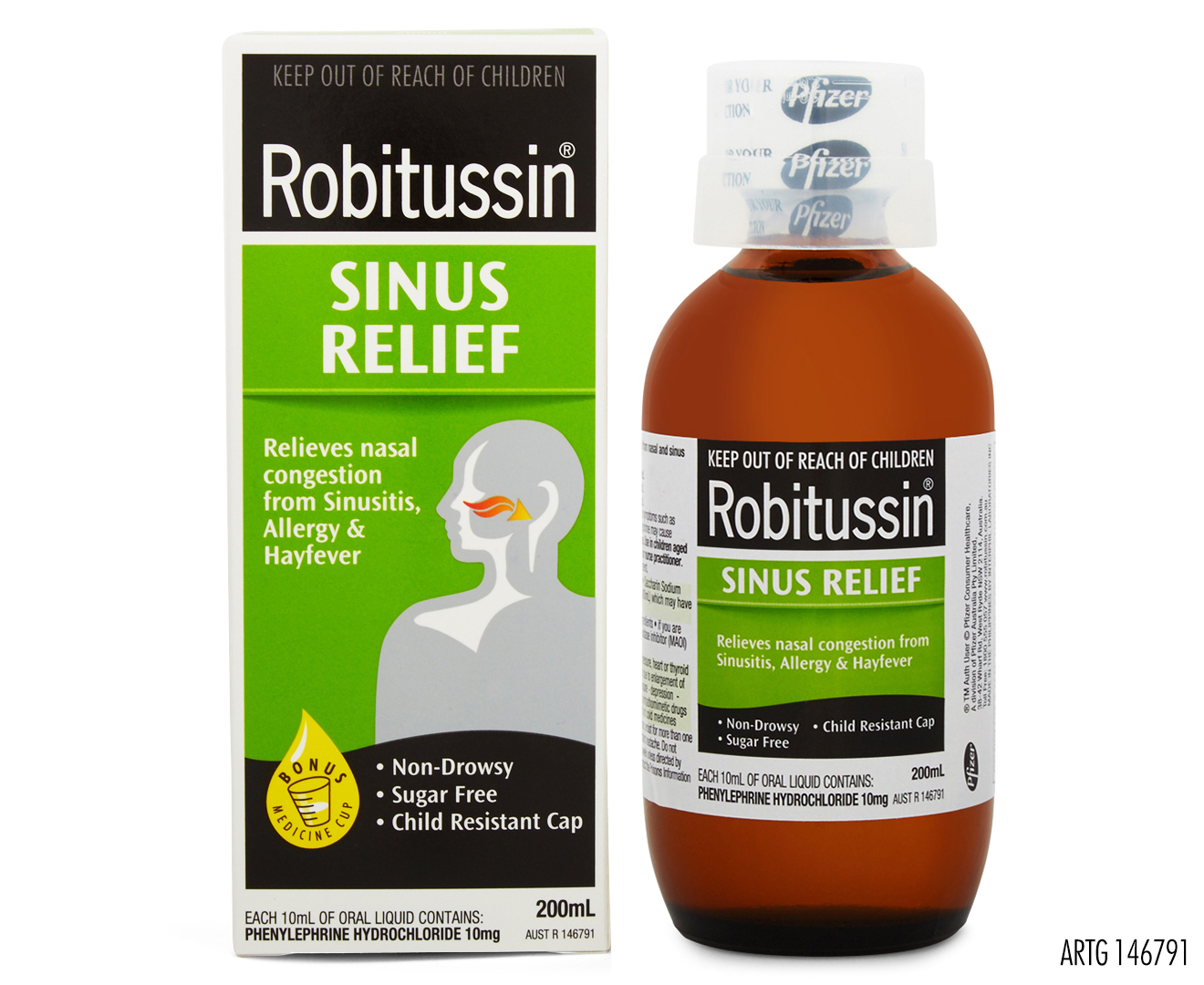 Robitussin Sinus Relief Liquid 200mL