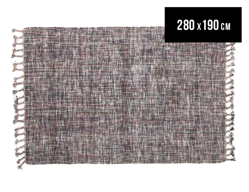 Traveller 280x190cm Modern Wool Blend Rug - Grey