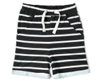 Urban Crusade Junior Boys' Jersey Shorts - Charcoal Stripe