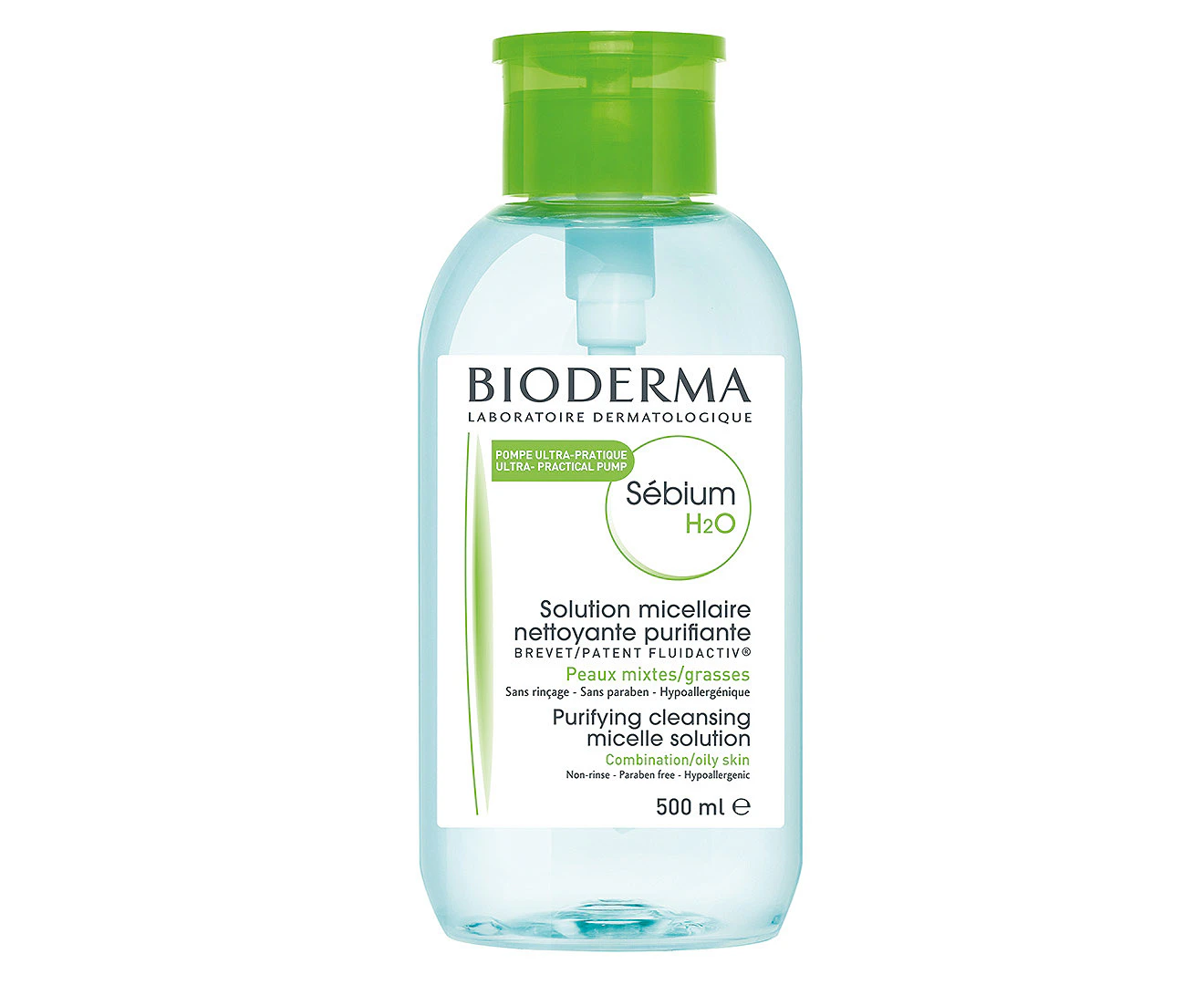 Bioderma Sebium H2O Reverse Pump Micellar Cleanser 500mL