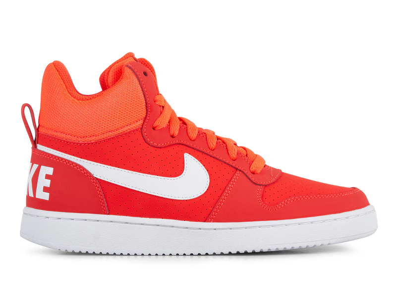 Nike Women's Court Borough Mid Top Shoe - Bright Crimson/White