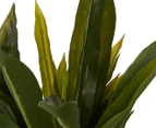 Potted 120cm Faux Dracaena Plant - Green/Black