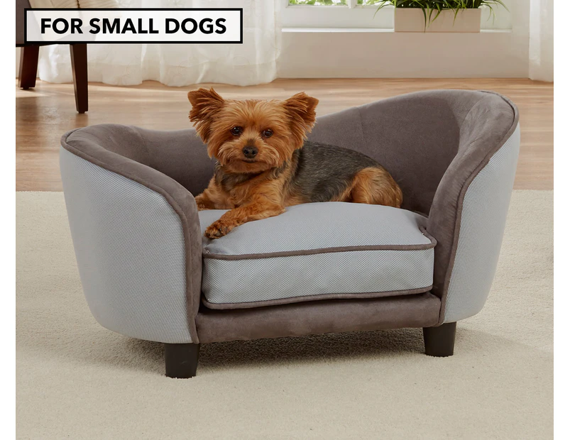 Enchanted Ultra Plush Pet Snuggle Bed For Small Dogs - Grey Honeycomb