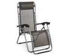 Hacienda 2 Pcs Zero Gravity Folding Reclining Chair (Black)