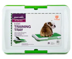 Paws & Claws Toilet Training Tray w/ Grass - White/Green