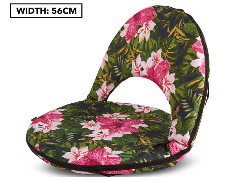 Cooper & Co. Floral Foldable Beach Chair - Green/Pink