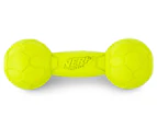 NERF Dog Medium Squeaker Barbell Toy - Green