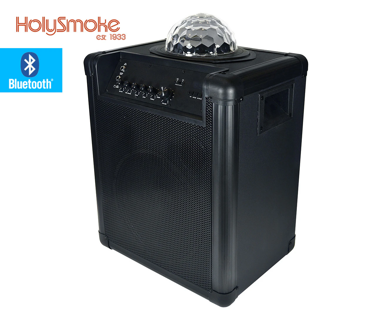 HolySmoke iDisco Wireless Speaker w/ Disco Ball - Black